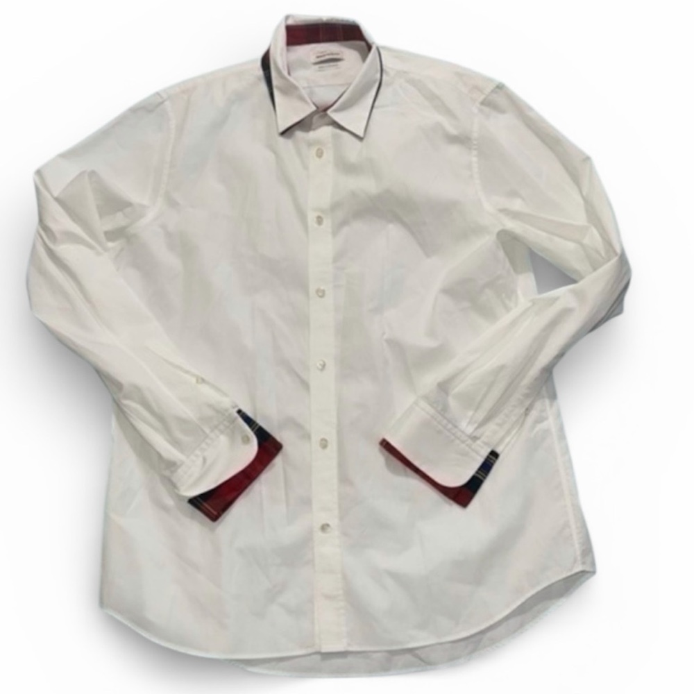 Alexander McQueen Dual Collar White & Plaid Shirt